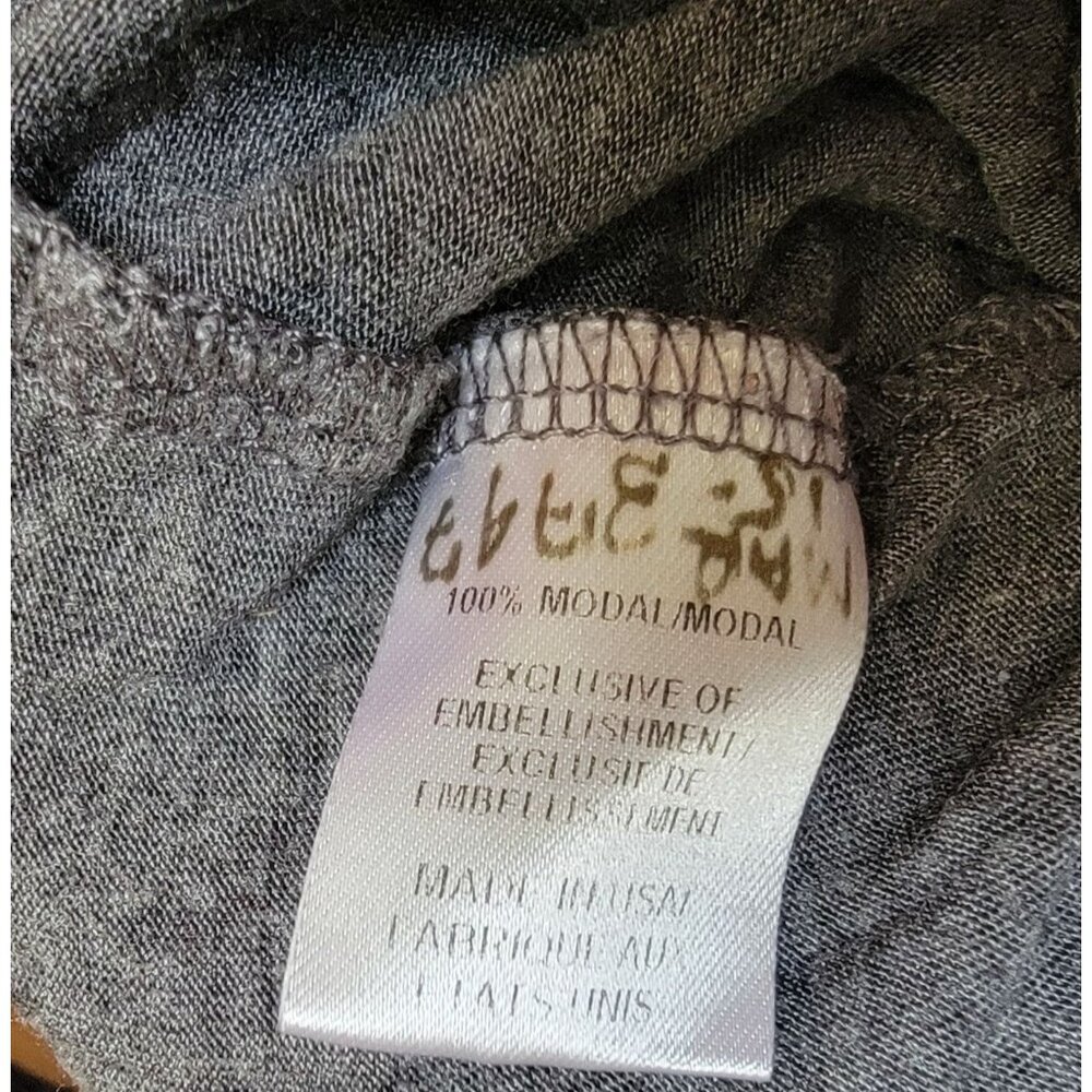 Haute Hippie Gray Lace Skull Graphic Sleeveless Tank Top Made In USA 100% Modal - Picture 5 of 6